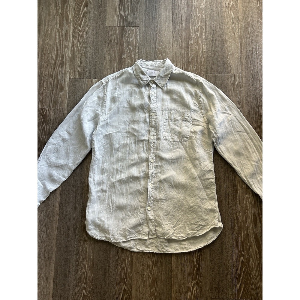 Mr P. Porter Linen Button Up Shirt Coastal Vacation Beach Quiet Luxury